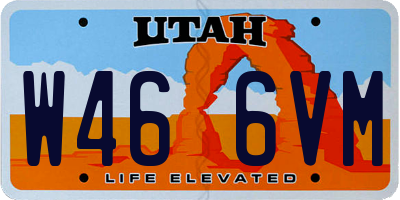 UT license plate W466VM