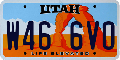 UT license plate W466VO