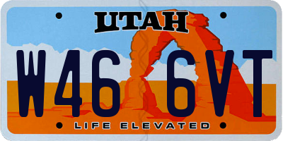 UT license plate W466VT