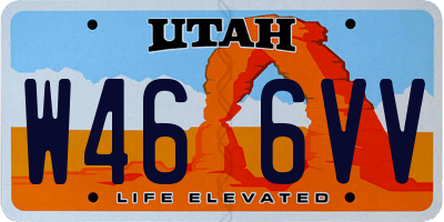 UT license plate W466VV