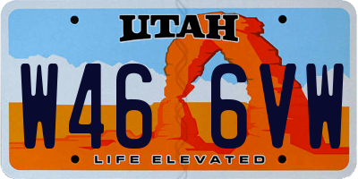 UT license plate W466VW