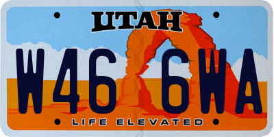 UT license plate W466WA
