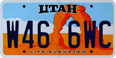 UT license plate W466WC