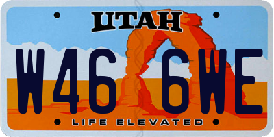 UT license plate W466WE