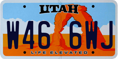 UT license plate W466WJ