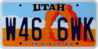 UT license plate W466WK
