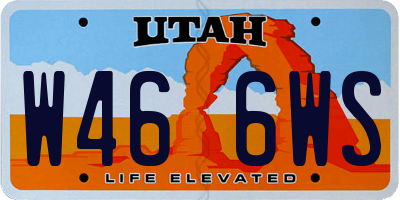 UT license plate W466WS
