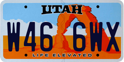 UT license plate W466WX