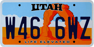UT license plate W466WZ