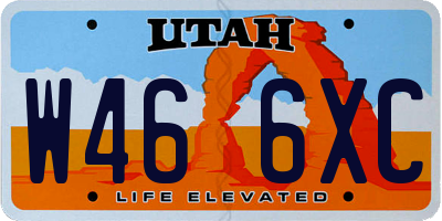 UT license plate W466XC