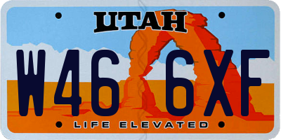 UT license plate W466XF
