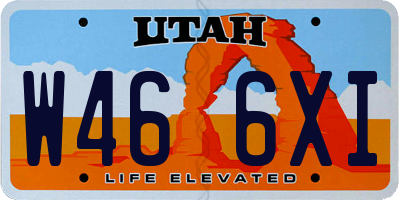 UT license plate W466XI