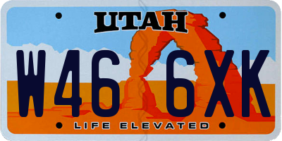 UT license plate W466XK