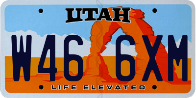 UT license plate W466XM