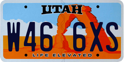 UT license plate W466XS