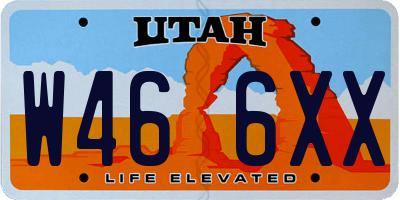 UT license plate W466XX