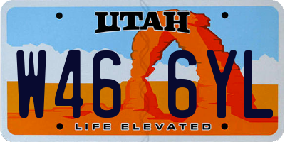 UT license plate W466YL