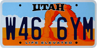 UT license plate W466YM