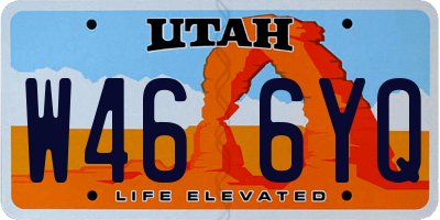 UT license plate W466YQ