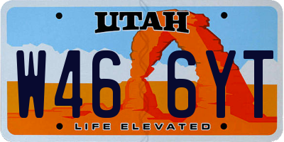 UT license plate W466YT