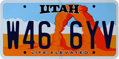 UT license plate W466YV