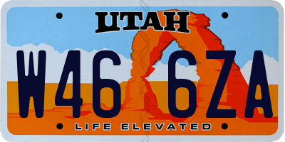 UT license plate W466ZA