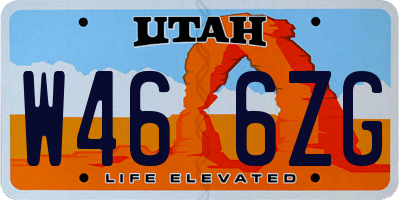 UT license plate W466ZG
