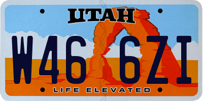 UT license plate W466ZI