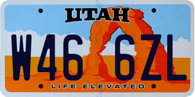 UT license plate W466ZL