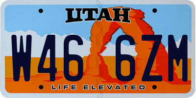 UT license plate W466ZM