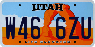 UT license plate W466ZU