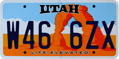 UT license plate W466ZX