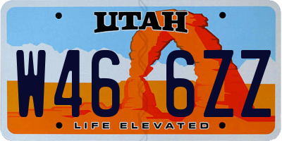 UT license plate W466ZZ