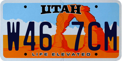 UT license plate W467CM