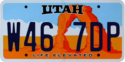 UT license plate W467DP