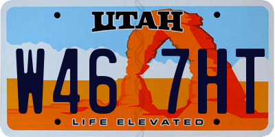 UT license plate W467HT