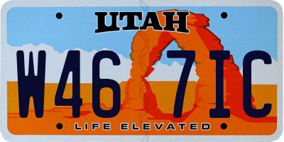 UT license plate W467IC