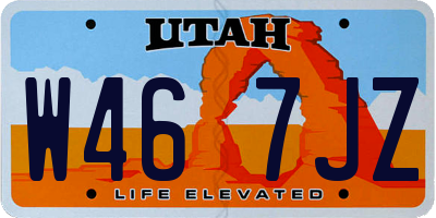 UT license plate W467JZ