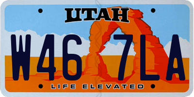UT license plate W467LA