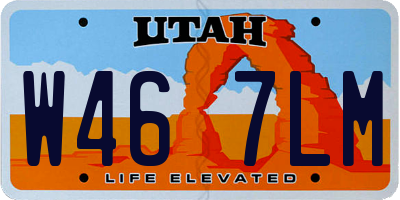 UT license plate W467LM