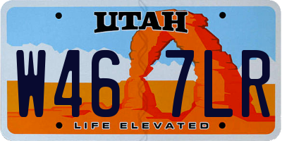 UT license plate W467LR