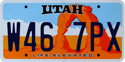 UT license plate W467PX