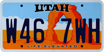 UT license plate W467WH