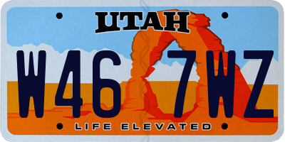 UT license plate W467WZ