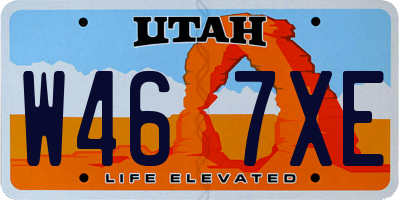 UT license plate W467XE