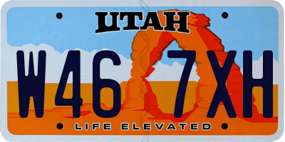 UT license plate W467XH