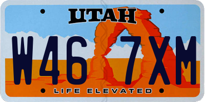 UT license plate W467XM