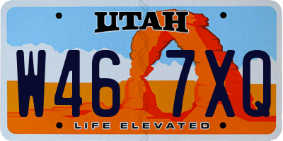 UT license plate W467XQ