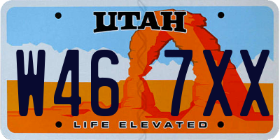 UT license plate W467XX