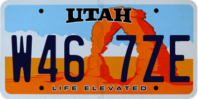 UT license plate W467ZE